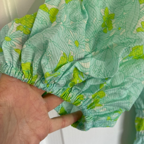 Vineyard Vines spring floral puff sleeve mini dress M - Picture 8 of 13